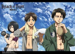 Attack on Titan: Fitness Group (Wall Scroll, horizontal)