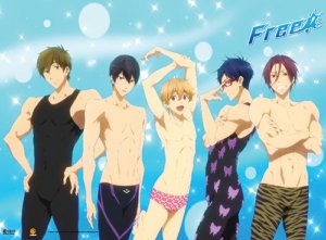 Free! Iwatobi Swim Club group (Wall Scroll, horizontal)